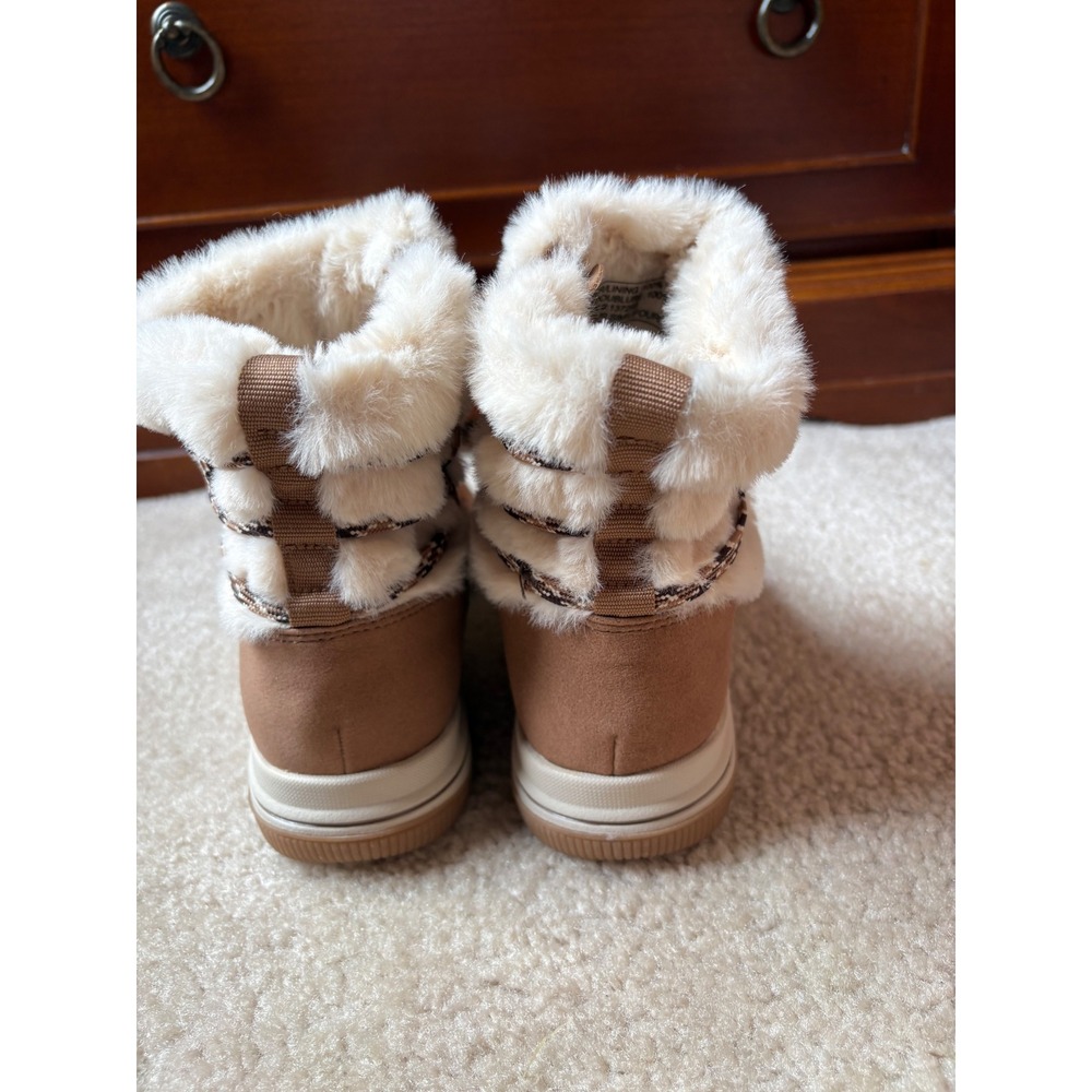 Clarks Cloudsteppers Womens 7 Brown Faux Suede Fur Trim Ankle Boots NEW - Picture 8 of 8